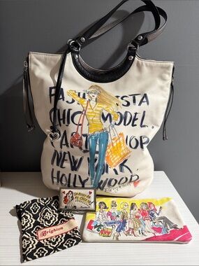 Brighton fashionista bag with card holder and cosmetic pouch